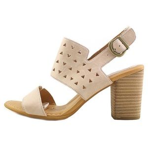 Born born-cutout-detail-sandals size 8M heels Beige leather